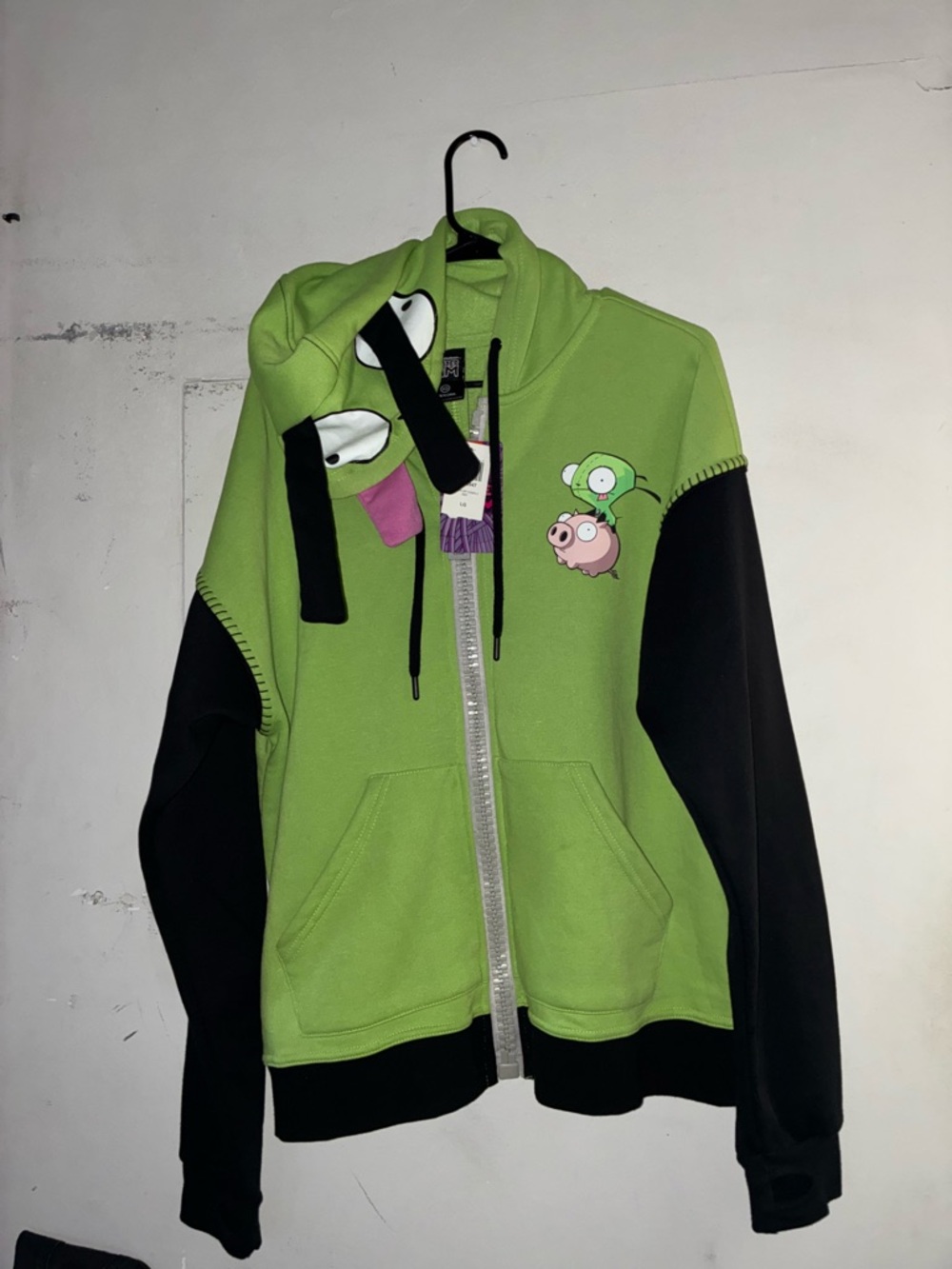Invader Zim Gir Cosplay Hoodie NWT Large Y2K Emo Hot Topic